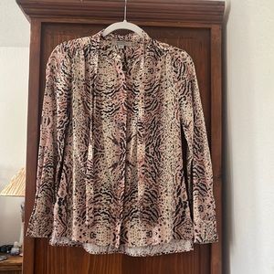 All Saints Blouse - Animal Print; Size 2; 60%Cotton / 40% Viscose; Like New!